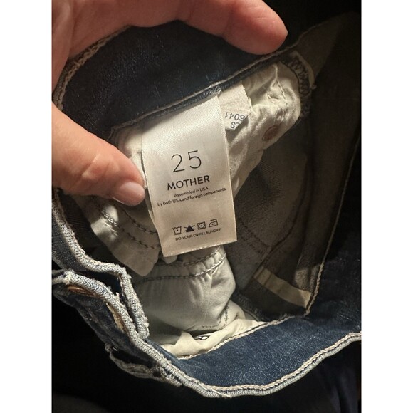 MOTHER The Insider Crop Step Chew In Dancing On Coals Jeans Size 25 - Picture 10 of 15